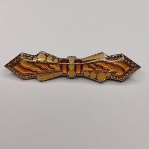 Vintage art deco bow brooch pin